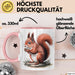 Eichhörnchen Tierliebhaber Tasse Geschenk Lustige Geschenkidee Spruch Rosa Trendation
