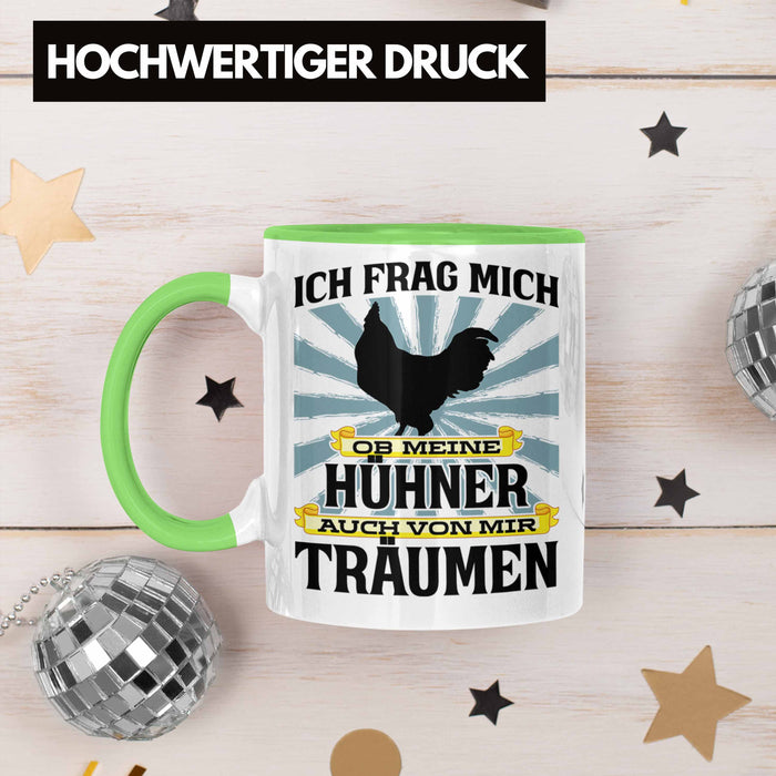 Trendation - Landwirt Spruch Geschenk Tasse Landwirtschaft Geschenke für Männer Traktor Spruch Kaffeetasse Hühner-Flüsterer Bauer Grün Trendation