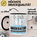 Moderator Geschenk Tasse Ich Bin Moderator Aber Sag Doch Einfach Superheld Lustige Geschenkdiee für Moderator Kaffee-Becher Schwarz Trendation