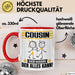 Cousin Tasse Geschenk für Cousin Der Mann Der Alles Kann Geschenkidee zum Geburtstag Rot Trendation