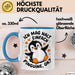 Pinguin Tier Tasse Geschenk Lustige Geschenkidee Spruch Ich Mag Halt Einfach Pinguine Blau Trendation