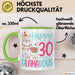 30er Geburtstag Tasse Geschenk Happy 30 And Glamarous Llama Alpaka Liebhaber Geschenkidee zum Geburtstag Grün Trendation