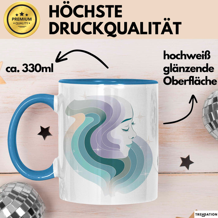 Achtsamkeitsexperte Tasse Geschenkidee für Zen Begleiter Blau Trendation