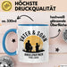 Angeln Fischer Vater Sohn Tasse Becher Geschenk Lustige Geschenkidee Spruch Vater & Sohn Angelpartner Fürs Leben Blau Trendation