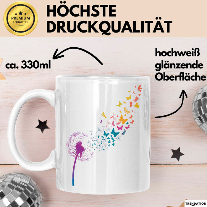 Blume Tasse Geschenk Lustige Geschenkidee Spruch Weiß Trendation