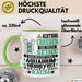 Aquarium-Hobbyist Geschenk Tasse Lustiger Spruch Erheben Sie Sich Der Aquarium-Hobbyist Betritt den Raum Grün Trendation