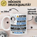 Musikfan Geschenk Tasse Lustiger Spruch Erheben Sie Sich Der Musikfan Betritt den Raum Weiß Trendation