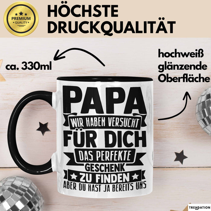 Papa Tasse Geschenk Von Kindern Sohn Tochter Vater Geschenkidee Zum Vatertag Wir Haben Versucht Für Dich Das Trendation