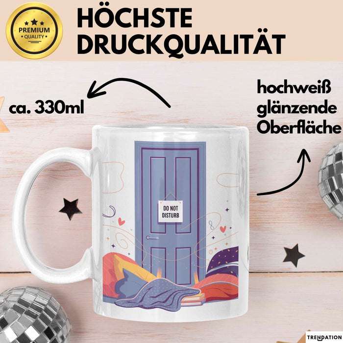 Introvertierter Tasse Geschenk Lustige Geschenkidee Spruch Für Ruhige Köpfe Weiß Trendation