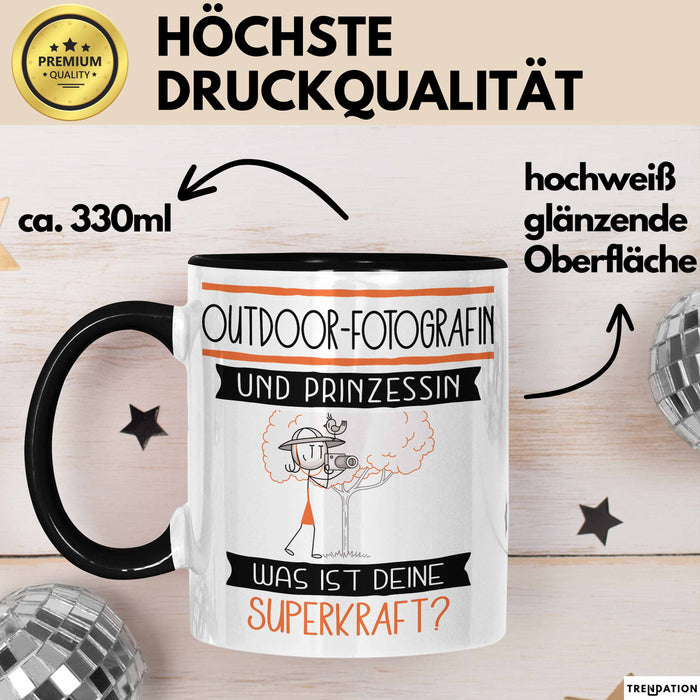 Outdoor-Fotografin Und Prinzessin Tasse Geschenk Für Eine Outdoor-Fotografin Geburtstag Was Ist Deine Superkraft Trendation