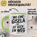 Gisela Tasse Geschenk Wo Eine Gisela Ist Ist Auch Ein Weg Geschenkidee Becher mit Name Grün Trendation
