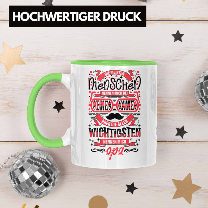 Opa Tasse Geschenk von Enkel Enkelin Bester Opa Der Welt Tasse Geschenkidee Bester Opa Der Welt Grün Trendation