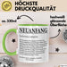 Büroarbeit Kollege Tasse Geschenk Lustige Geschenkidee Spruch Neuanfang Definition Grün Trendation