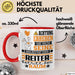 Reiter Geschenk Tasse Lustiger Spruch Erheben Sie Sich Der Reiter Betritt den Raum Rot Trendation