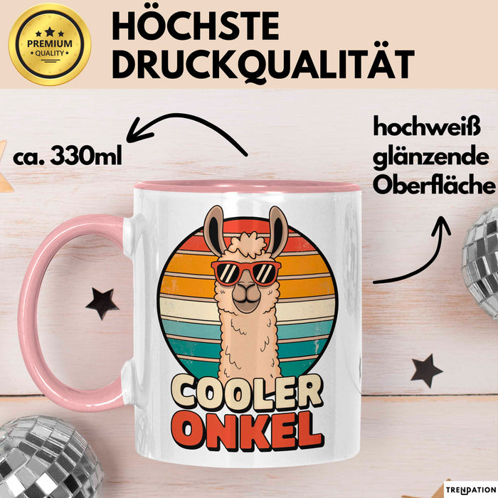Onkel Lama Sarkastisch Sarkasmus Tasse Geschenk Lustige Geschenkidee Spruch Cooler Onkel Rosa Trendation