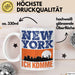New York Tasse Geschenk Horizont Ich Komme Spruch Geschenkidee Weiß Trendation