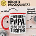 Papa Vatertag Tasse Becher Geschenk Lustige Geschenkidee Spruch Wie Der Papa So Die Tochter Rot Trendation