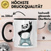 Panda Rock Musikliebhaber Musiker Tasse Geschenk Lustige Geschenkidee Spruch Schwarz Trendation