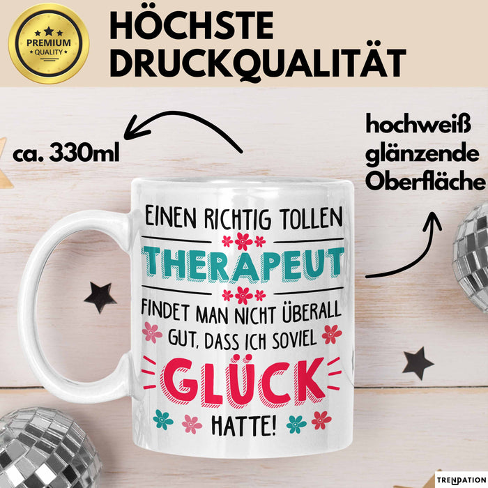 Physiotherapeut Physiotherapie Tasse Geschenk Lustige Geschenkidee Spruch Eine Richtig Tolle Therapeut Findet Man Nicht Überall Weiß Trendation