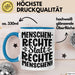 Menschenrechte Statt Rechte Menschen Tasse Geschenk Frieden Becher Blau Trendation