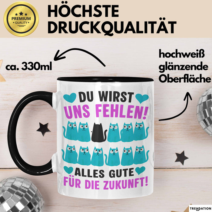 Büroarbeit Kollege Tasse Geschenk Lustige Geschenkidee Spruch Du Wirst Uns Fehlen Alles Gute Für Die Zukunft Trendation