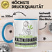 Katzenliebhaber Geschenk Tasse Ich Bin Katzenliebhaber Aber Sag Doch Einfach Superheld Lustige Geschenkdiee für Katzenliebhaber Kaffee-Becher Blau Trendation