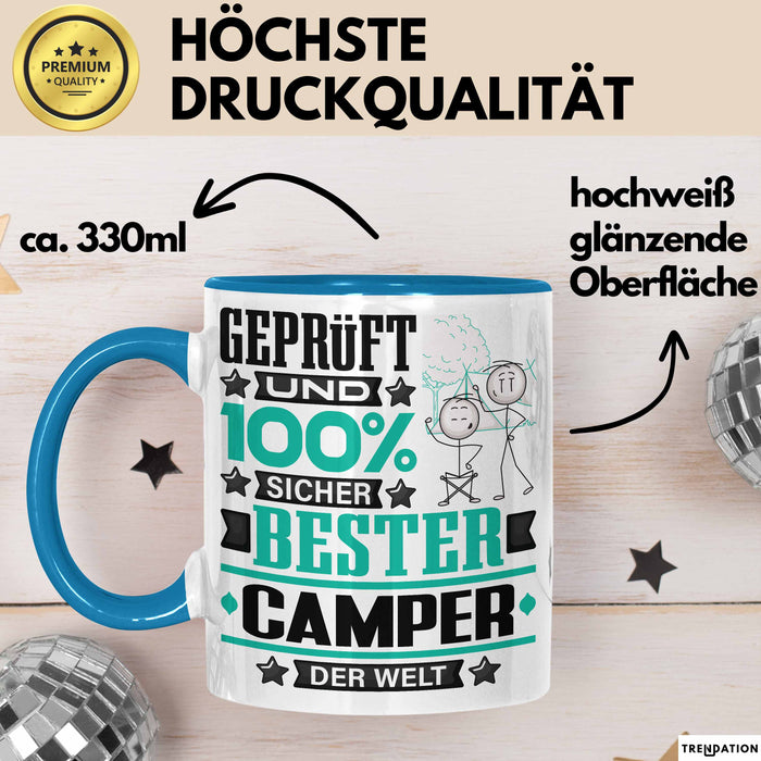 Camper Geschenk Lustiger Spruch für Camper Geschenkidee Bester Camper Der Welt Blau Trendation