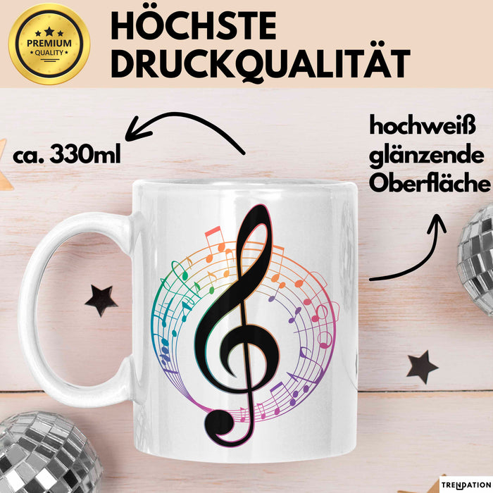 Musikliebhaber Musiker Tasse Geschenk Lustige Geschenkidee Spruch Weiß Trendation