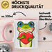 Frosch Herz Tasse Geschenk Lustige Geschenkidee Spruch Rosa Trendation