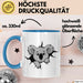 Koala Tierliebhaber Tasse Geschenk Lustige Geschenkidee Spruch Blau Trendation
