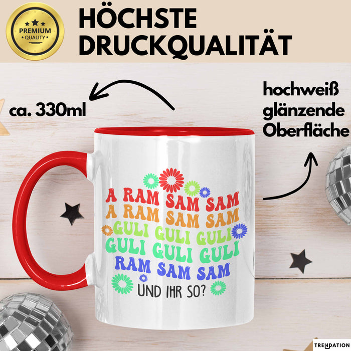 Büroarbeit Kollege Tasse Geschenk Lustige Geschenkidee Spruch Rot Trendation