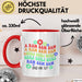 Büroarbeit Kollege Tasse Geschenk Lustige Geschenkidee Spruch Rot Trendation