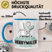Hobbymaler Geschenk Tasse So Gut Kann Nur Ein Hobbymaler Aussehen Geschenkidee Kaffee-Becher Blau Trendation