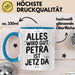 Petra Tasse Geschenk Alles Ist Gut Petra Ist Jetz Da Geschenkidee Becher mit Name Blau Trendation