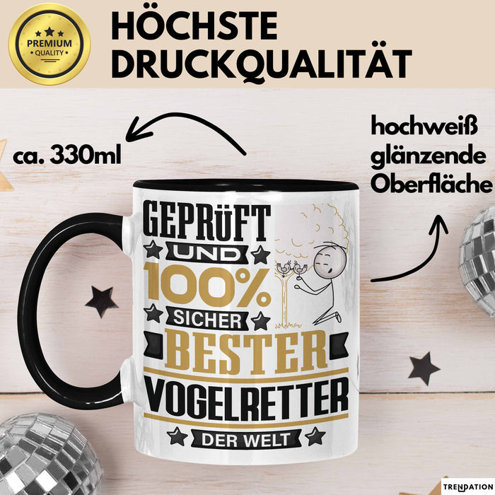 Vogelretter Geschenk Lustiger Spruch für Vogelretter Geschenkidee Bester Vogelretter Der Welt Schwarz Trendation