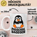 Sarkastischer Pinguin Tasse Geschenk Lustige Geschenkidee Spruch Pauschal Dagegen Weiß Trendation
