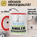 Angler Geschenk Tasse Ich Bin Angler Aber Sag Doch Einfach Superheld Lustige Geschenkdiee für Angler Kaffee-Becher Rot Trendation