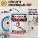 Feuerwehrmann Tasse Geschenk für Feuerwehrmann Geburtstag Lustiger Spruch Kaffee-Becher Was Ist Deine Superkraft Blau Trendation