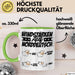 Norddeutsche Tasse Geschenk Windstärken Schaf Kaffee-Becher Geschenkidee Grün Trendation