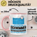Schwimmer Geschenk Tasse Ich Bin Schwimmer Aber Sag Doch Einfach Superheld Lustige Geschenkdiee für Schwimmer Kaffee-Becher Rosa Trendation