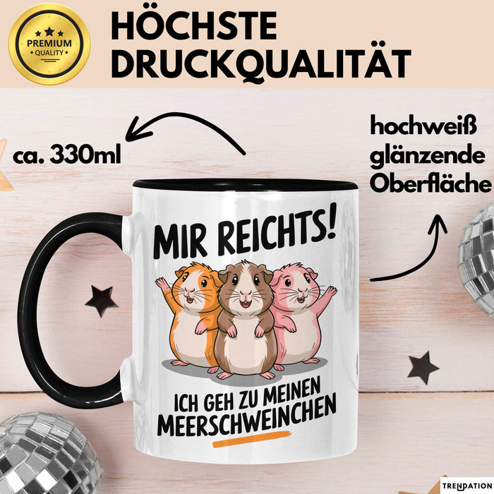 Meerschweinchen Tierliebhaber Tasse Geschenk Lustige Geschenkidee Spruch Mir Reichts Ich Geh Zu Meinen Meerschweinchen Trendation