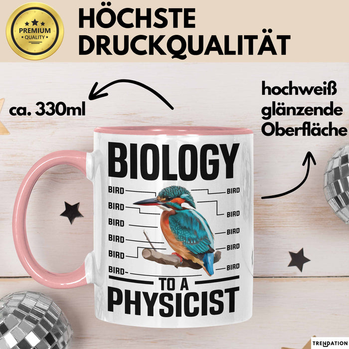 Physiker Geschenk Schüler Wissenschaft Biologie Mikrobiologie Tasse Rosa Trendation