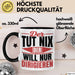 Dirigent Geschenk Orchester Chorleiter Geschenkidee Tasse Der Tut Nix Der Will Nur Dirigieren Kaffee-Becher Schwarz Trendation