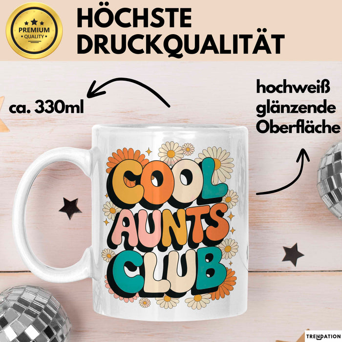 Tante Patentante Tasse Geschenk Lustige Geschenkidee Spruch Club Der Coolen Tanten Weiß Trendation