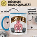 Schweinebauer Schweine Tier Gewichtheben Tasse Geschenk Lustige Geschenkidee Spruch Mastschwein Blau Trendation
