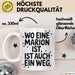 Marion Tasse Geschenk Wo Eine Marion Ist Ist Auch Ein Weg Geschenkidee Becher mit Name Weiß Trendation