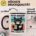 Sarkastische Katzen Tasse Geschenk Lustige Geschenkidee Spruch Guten Morgen? Ganz Dünnes Eis Schwarz Trendation