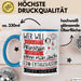 EDM-Enthusiastin Tasse Geschenk Spruch Wer Will Schon Prinzessin Sein Wenn Man Auch EDM-Enthusiastin Sein Kann Blau Trendation