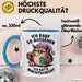 Sarkastische Eule Tier Kaffee Tasse Geschenk Lustige Geschenkidee Spruch Ich Darf So Aussehen Ich Hatte Nachtschicht Blau Trendation