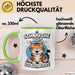 Schlafende Katze Tasse Geschenk Lustige Geschenkidee Spruch Ich Schnarche Nicht Ich Schnurre Grün Trendation
